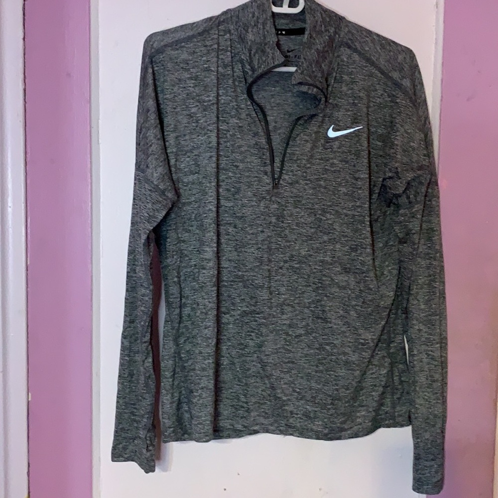 Gray Nike Dri Fit Pull Over SZ L - Picture 3 of 7